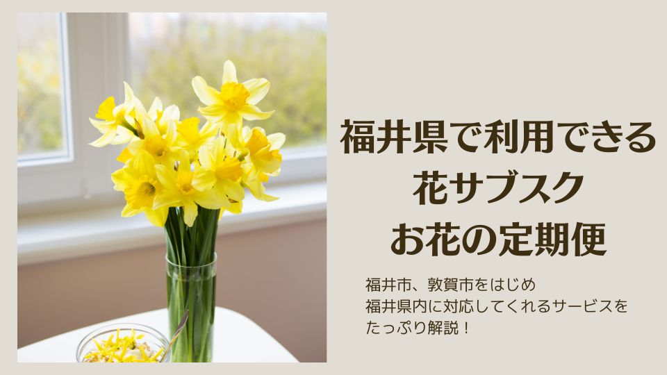 福井県で利用できる花サブスク・定期便